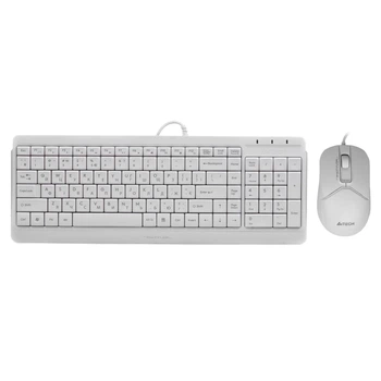 Комплект (клавиатура и мышь) A4Tech Fstyler F1512, USB, 1.5m, White