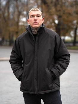 Куртка мужская зимняя двусторонняя курточка TEAMV Street Puff Черная M