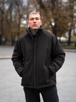 Куртка мужская зимняя двусторонняя курточка TEAMV Street Puff Черная L