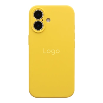 Чохол Silicone Case Full Size with Frame для iPhone 16 50.Canary Yellow