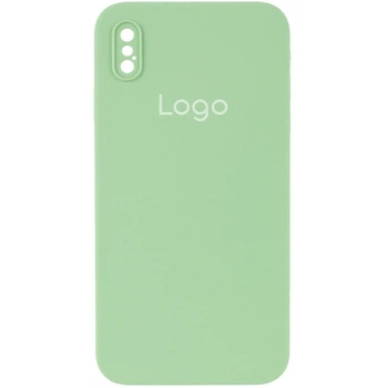 Чохол Silicone Case Square Full Camera для iPhone X/Xs 01.Mint