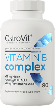 Комплекс вітамінів групи B OstroVit Vitamin B Complex 90 таблеток (5902232610949)