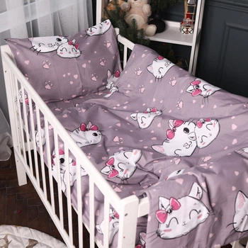 Комплект постільної білизни MirSon Бязь 17-0691 Cat with a paw 175 x 210 см (2200010455618)
