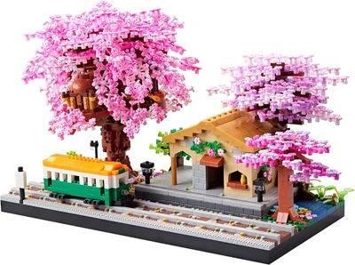 Конструктор Cherry Blossoms 606 "Японская станция под сакурой" на 3668 деталей