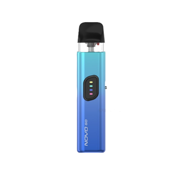 Под система електронка Smok Novo Go Blue Cyan 1350 мА·год компактна електронна сигарета Cмок Нова Гоу Блакитна з картриджем, що перезаправляється 2 мл до 30 Вт