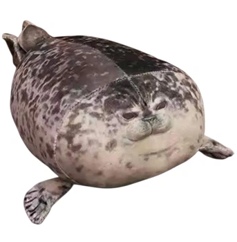 Плюшевая мягкая игрушка Тюлень Seal тренды TikTok декор для комнаты (40 см)