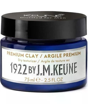 Матовая глина для укладки волос сильной фиксации 1922 by J.M. KEUNE Premium Clay 75 мл профессиональный стайлинг, матовый эффект и текстура, для эластичной фиксации волос