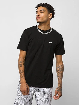 Футболка унисекс Vans Left Chest Logo T-Shirt Black VN0A3CZEY28 черная S - приталенная