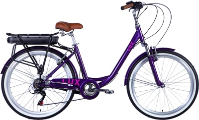 Електровелосипед Dorozhnik eLUX AM Vbr FR ST 17" 26" 36В 13А*год 500Вт 2026 Сливовий (ELB-D-26-298)