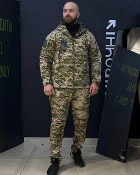 Костюм Gman SoftShell на флісі Куртка з капюшоном + Штани піксель розмір M