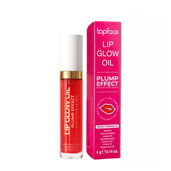 Олія для збільшення об'єму губ TopFace Lip Glow Oil Plump Effect, 4 г (PT216), 01 Cherry Pop Вишневий аромат
