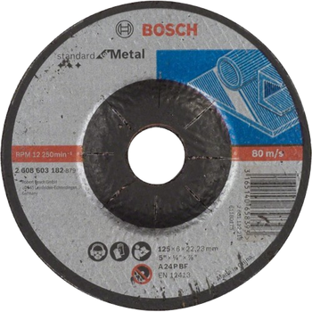 Диск отрезной по металлу Bosch 125 мм 6 мм 22,23 мм стандарт EN 12413