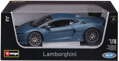 Металева модель автомобіля Bburago Lamborghini Temerario масштаб 1:18 Синій 18-11052 (4893993110520)