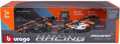 Набір металевих моделей автомобілів Bburago Racing Formula McLaren Team болід F1 набір болідів 4 шт масштаб 1:43 18-38096 (4893993380961)