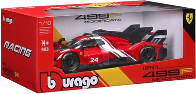 Металева модель автомобіля Bburago Racing Kit Ferrari 499P Modificata масштаб 1:18 Червоний 18-16302 (4893993163021)
