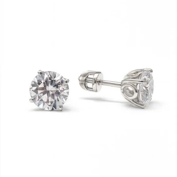 Серьги-пусеты (гвоздики) серебряные с фианитами Silver Style (30181.70 sku:2300104313852)