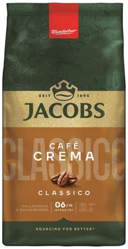 Кофе Jacobs зерна, 1000г, Crema Classico, купаж арабика/робуста L`OR 000330138