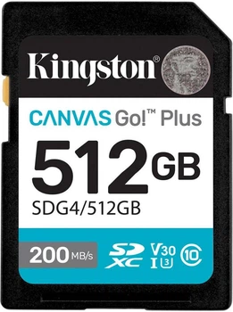 SD Kingston 512 GB SDXC Canvas Go! Plus UHS-I U3 V30 Class 10 (SDG4/512GB)