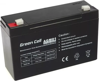 Акумуляторна батарея Green Cell AGM 6V 12Ah (5902701411473)