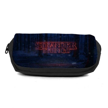 Школьный пенал Очень странные дела (Stranger Things 005 black) черный