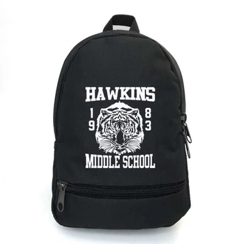 Рюкзак школьный Очень странные дела (Stranger Things 015) School Bag BIG черный 43 х 30 х 17 см