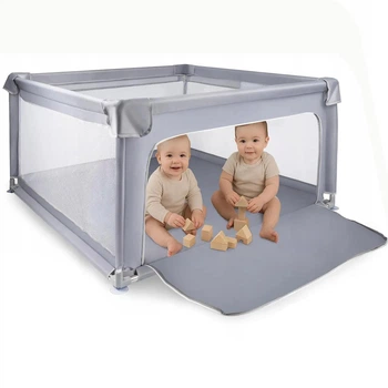 Детский игровой манеж MALATEC Kivo 120×120 см, серый