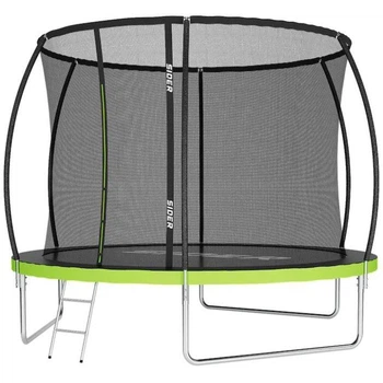 Батут SIDER 8 FT, 252 см, с внутренней сеткой и лестницей чёрный, 150 кг