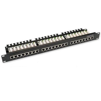 Патч-панель 19" 24 порта UTP 0.5U cat.5e с менеджментом кабеля Hypernet (PP-UTP24-WMR-05U)