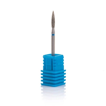 Фреза алмазна Nail Drill для обробки кутикулі "Полум'я" - 243 023LB діаметр 2.3 мм (синя насічка)