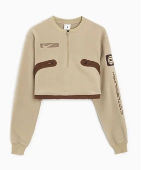 Жіночий флісовий світшот Cactus Travis Scott Corp Pullover Crew Sweatshirt Beige Travis Scott DM1287-247 Розмір XL Бежевий