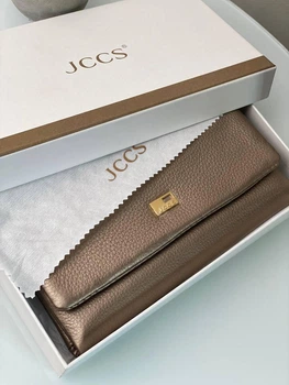 Серый брендовый кошелек JS3230