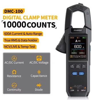 FNIRSI DMC-100 Клещевой мультиметр 600A с True RMS и LED-фонариком