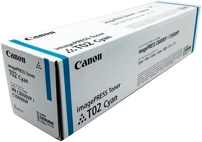 Тонер-картридж Canon T02 Cyan (CANT8000C)