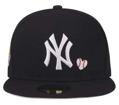 Бейсболка New Era New York World Series love, чорна з вишивкою, повсякденна