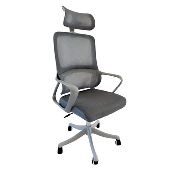 Кресло офисное компьютерное ERGO T2502 эргономичное с подголовником Gray (сетка)