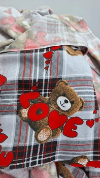 Ткань начес х/б Мишки Love 0,54 м