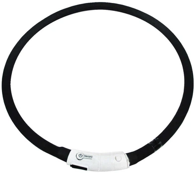 Нашийник для собак зі світінням TATRAPET Expert LED, USB, силікон, 70×1 см, чорний (8585027982987)