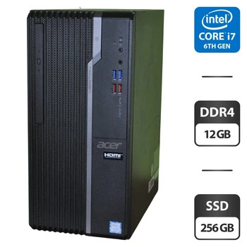 Компьютер Б-класса Acer Veriton S4660G Tower / Intel Core i5-8400 (6 ядер по 2,8 - 4,0 ГГц) / 12 ГБ DDR4 / 256 ГБ SSD / Intel UHD Graphics 630 / Windows 11 Pro б/у