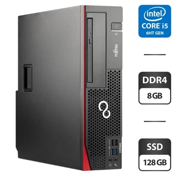 Компьютер Fujitsu Esprimo D556 E90 SFF / Intel Core i5-6400 (4 ядра по 2,7 - 3,3 ГГц) / 8 ГБ DDR4 / 128 ГБ SSD / Intel HD Graphics 530 / DVD-ROM б/у