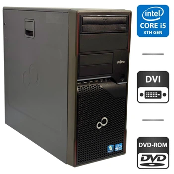 Компьютер Fujitsu Celsius W420 Tower / Intel Core i5-3470 (4 ядра по 3,2 - 3,6 ГГц) / 8 ГБ DDR3 / 500 ГБ HDD / Intel HD Graphics 2500 / DVD-ROM б/у