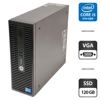 Компьютер HP ProDesk 400 G2.5 SFF / Intel Core i5-4590S (4 ядра по 3,0 - 3,7 ГГц) / 8 ГБ DDR3 / 120 ГБ SSD / Intel HD Graphics 4600 б/у