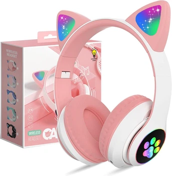 Беспроводные наушники Bluetooth с кошачьими ушками LBOYLOVE