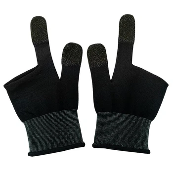 Напальчники для гри на телефоні Hoco GA21 Eagle Claw silver fiber two-finger gaming gloves Black