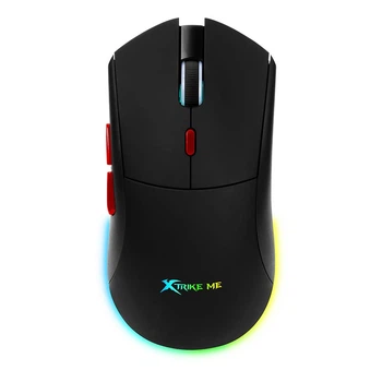Мышь XTRIKE ME GW-613, Wireless Mouse, 2.4G/BT5.4/Type-C, 800-10000DPI, 6 Buttons, 500mAh, black