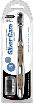 Зубная щетка Silver Care One Carbon + сменная головка Ультра-мягкая Черно-бронзовая (8009315073398)