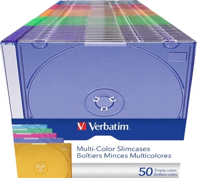 Бокс для дисків CD/DVD Verbatim Multi-Colour Slimcases 50 шт. (23942499732)