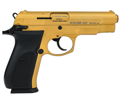 Шумовой сигнальный пистолет Aksa Arms AK20 CC-07 калибр 9 мм PAK (Beretta 92) Gold