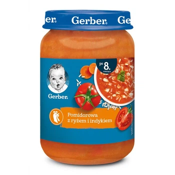 Томатне пюре з рисом та індичкою, Gerber 190 г (з 8 місяців)
