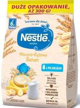 Nestlé Молочно-рисова каша з бананом, 300 г (з 6 місяців)