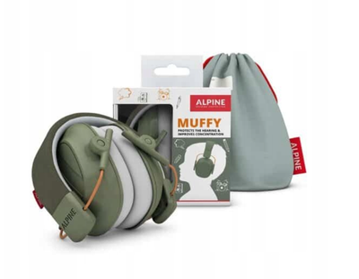 Alpine Muffy Kids Green - детские противошумные наушники 25 дБ (SNR), защита слуха для детей 5-16 лет, зеленые